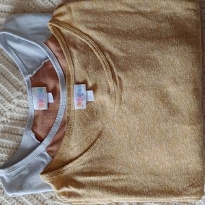 LulaRoe Simply Comfortable (2) S/S Tunic Tees